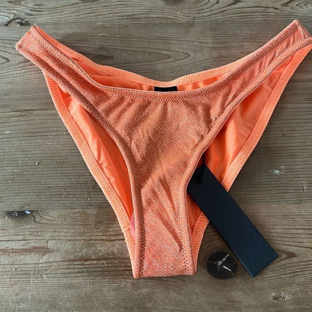 TRIANGL NORMAL BOTTOM ONLY APRICOT SPARKLE NO BAG NEW WITH TAGS